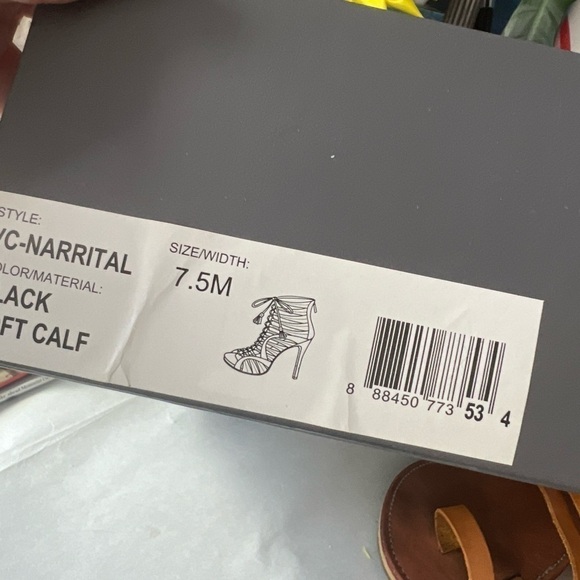 Black Vince Camuto Narrital Lace Up Sandals - Picture 5 of 9